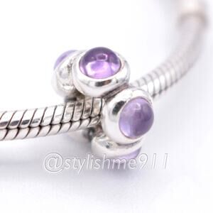 Rare Authentic Pandora Amethyst Cabochon Charm - 790538AM